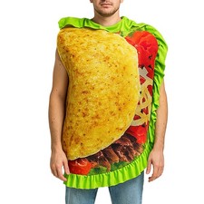 Taco Costume Halloween Mexican Burrito Cosplay Party Fun Outfit Outfits