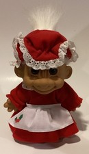 Vintage Christmas Russ Berrie Mrs. Claus Troll Doll 8 Fully Clothed EUC
