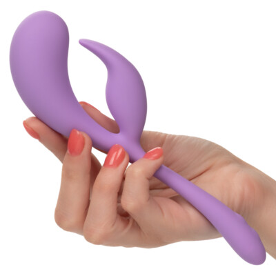 elle sex doll Elle Liquid Silicone Dual Flicker Rechargeable Vibrator 10 Function Toy  Purple