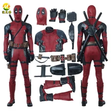 Deadpool 2 Cosplay Costume For Men Red Jumpsuit With Boots Full Set Custom Made