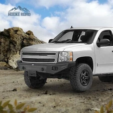 Black Powder Coat Steel Front Bumper Assembly for Chevrolet Silverado 1500 07-13