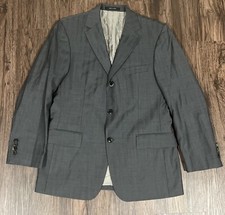 Boss Hugo Boss Blazer Men's Size 38S Plaid Gray Wool Super 100 Scorsese/movie