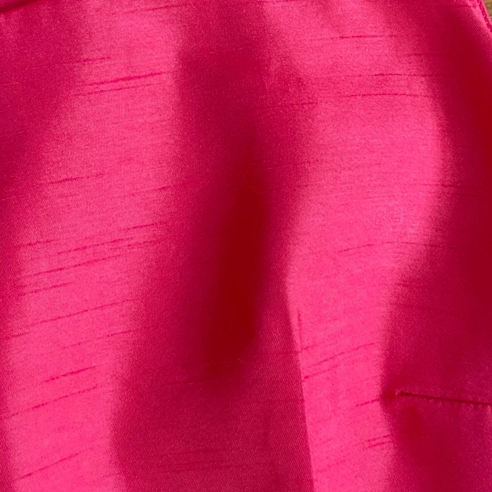 Vestido Vintage Imitación Seda Talla Pequeña Años 90 Rosa Funda Sin Mangas Foto 3 de 4