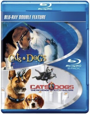 Cats &  Dogs + Cats  & Dogs: The Revenge of Kitty Galore DBL FEAT(Blu-ray, 2013)