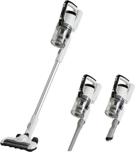 Amazon Basics Akku-Staubsauger, 2-in-1-Gerät, mit DC-Motor, 150 W, 0,7 l, Weiß