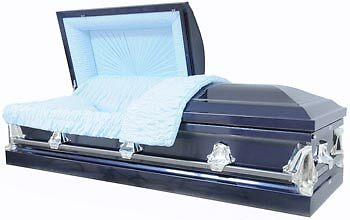 Casket Emporium - Clair Navy Blue 20 Gauge Metal Casket | eBay