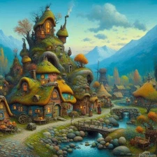 PEACEFUL VALLEY - Giclee Print with Pigment Ink on a Premium Fine Art Canvas COA