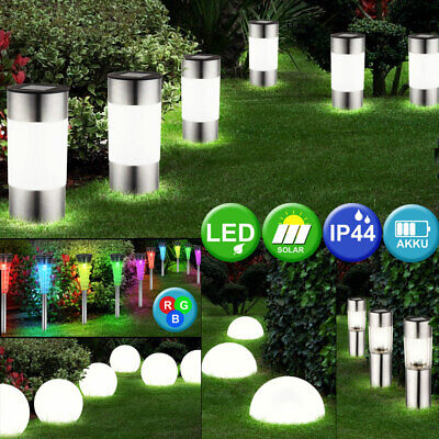 3er Set LED Totenkopf Solar Lampen Garten Deko Leuchten Kristalle Beleuchtungen 