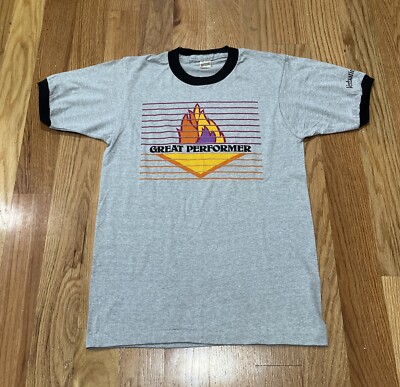 Vintage Verbatim Great Performer Single Stitch Ringer T-Shirt Screen Stars New M