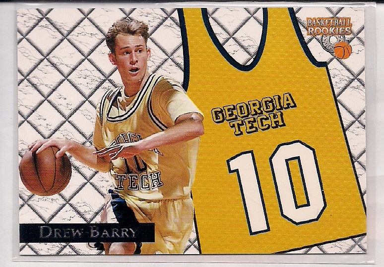 1996 Score Board Basketball Rookies College Jerseys Drew Barry Insert No. J24