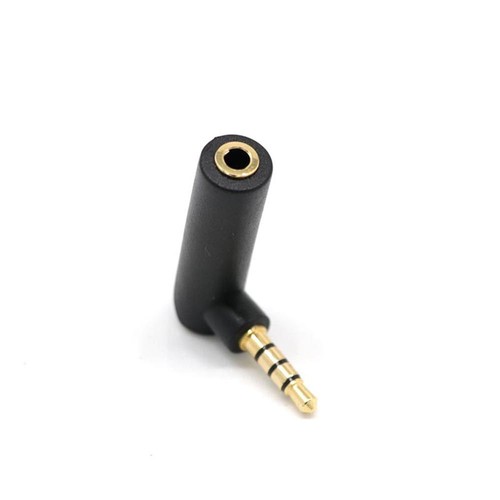 Connector Plug 3 Pole Stereo Audio Adapter 90 Degree Male To Female 3.5mm - Picture 3 of 5