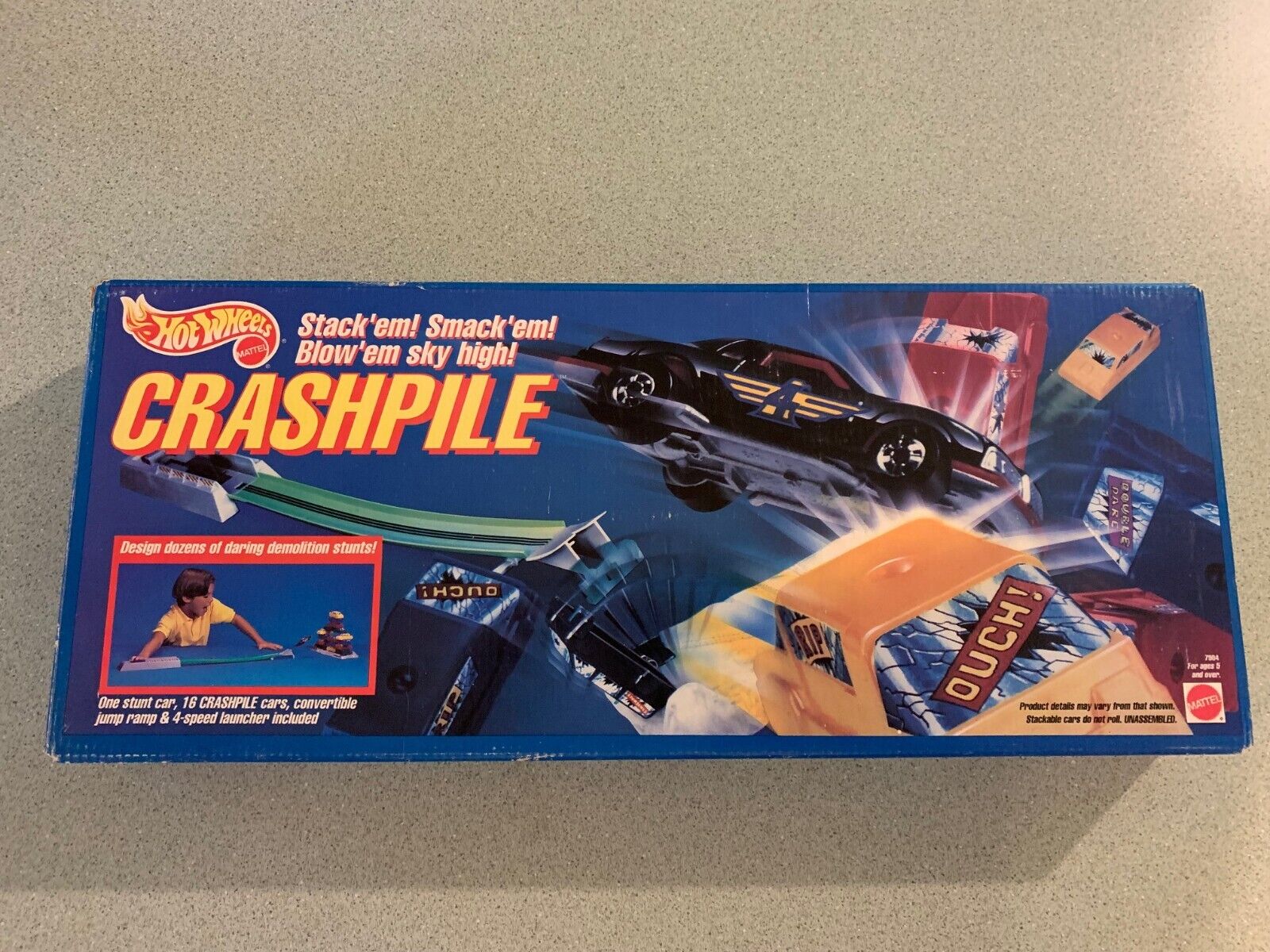 Hot Wheels 1992 Crash Pile Stunt Set Complete no cars