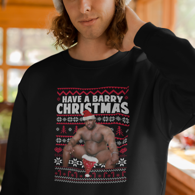 Barry Wood Santa Hat Christmas Jumper - Novelty Sweatshirt Funny Rude Crude  Gift | eBay