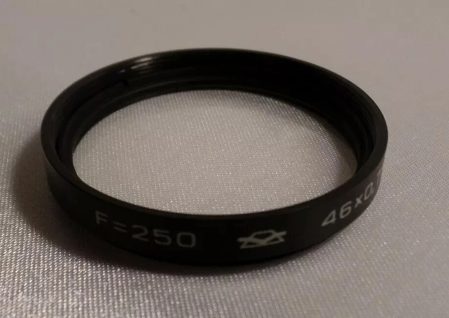 a Clear F=250 KMZ 46x0.75mm Vintage Russian Light Filter 46mm for Lens 1157