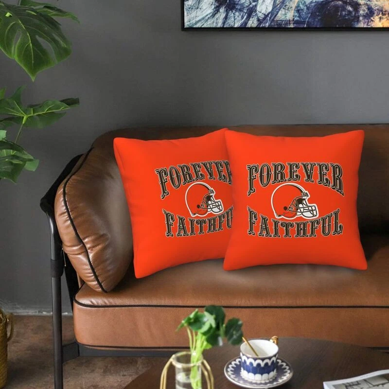 Cleveland Browns Forever Faithful Throw Pillow Covers