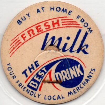 Milk Bottle Cap - FRESH MILK - generic - THE BEST DRINK - BUY AT HOME FROM...