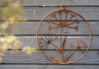 Edelrost Kreis Mit Pusteblumen - HöHe 35 Cm