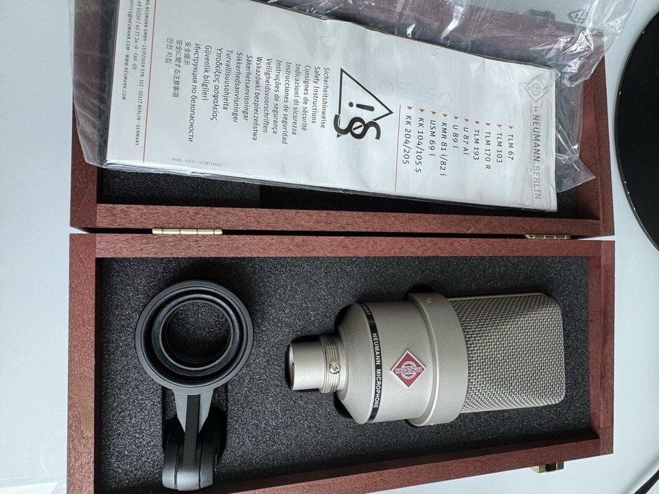 Neumann TLM 103 Condenser Microphone With Hard Wooden Case And Mount eBay