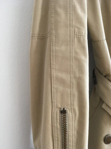Rare Burberry Prorsum Fitted Trench Mac UK 10 Irridescent Buttermilk/Beige - Picture 13 of 17
