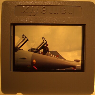 1 gerahmtes original hamafix Farb Dia Slide aircraft Jet Schweiz SAF GT 982 (4)