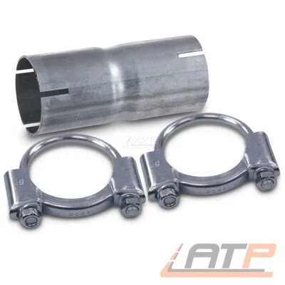 ROHRVERBINDER VERBINDER AUSPUFFVERBINDER Ø 55 mm INKL. 2x BÜGELSCHELLE Ø 58 mm - Bild 1 von 3