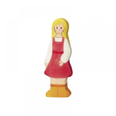Holztiger 80550 Tochter Holzfigur bemalt