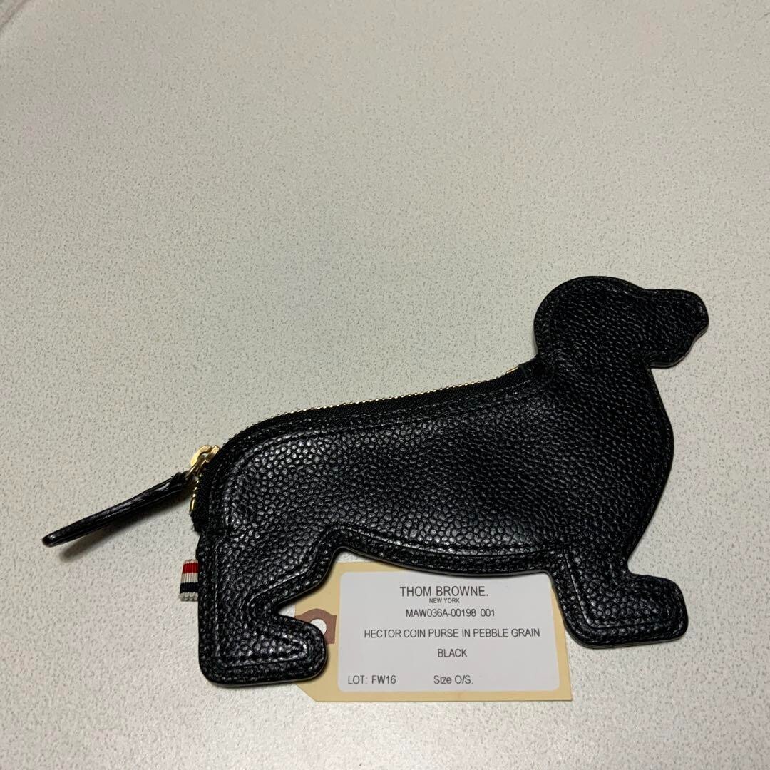 トムブラウン HECTOR COIN PURSE IN PEBBLE GRAIN Thom Browne Hector Coin Purse Case in Pebble Grain Leather Black