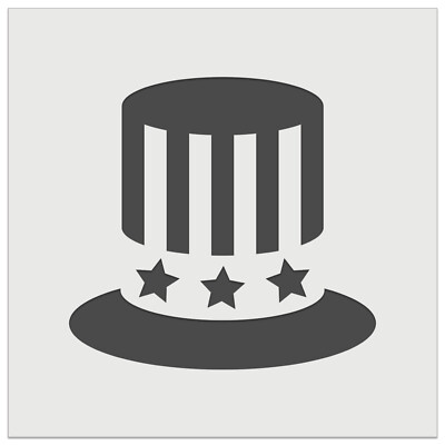Fourth of July Patriotic Hat Wall Cookie DIY Craft Reusable Stencil