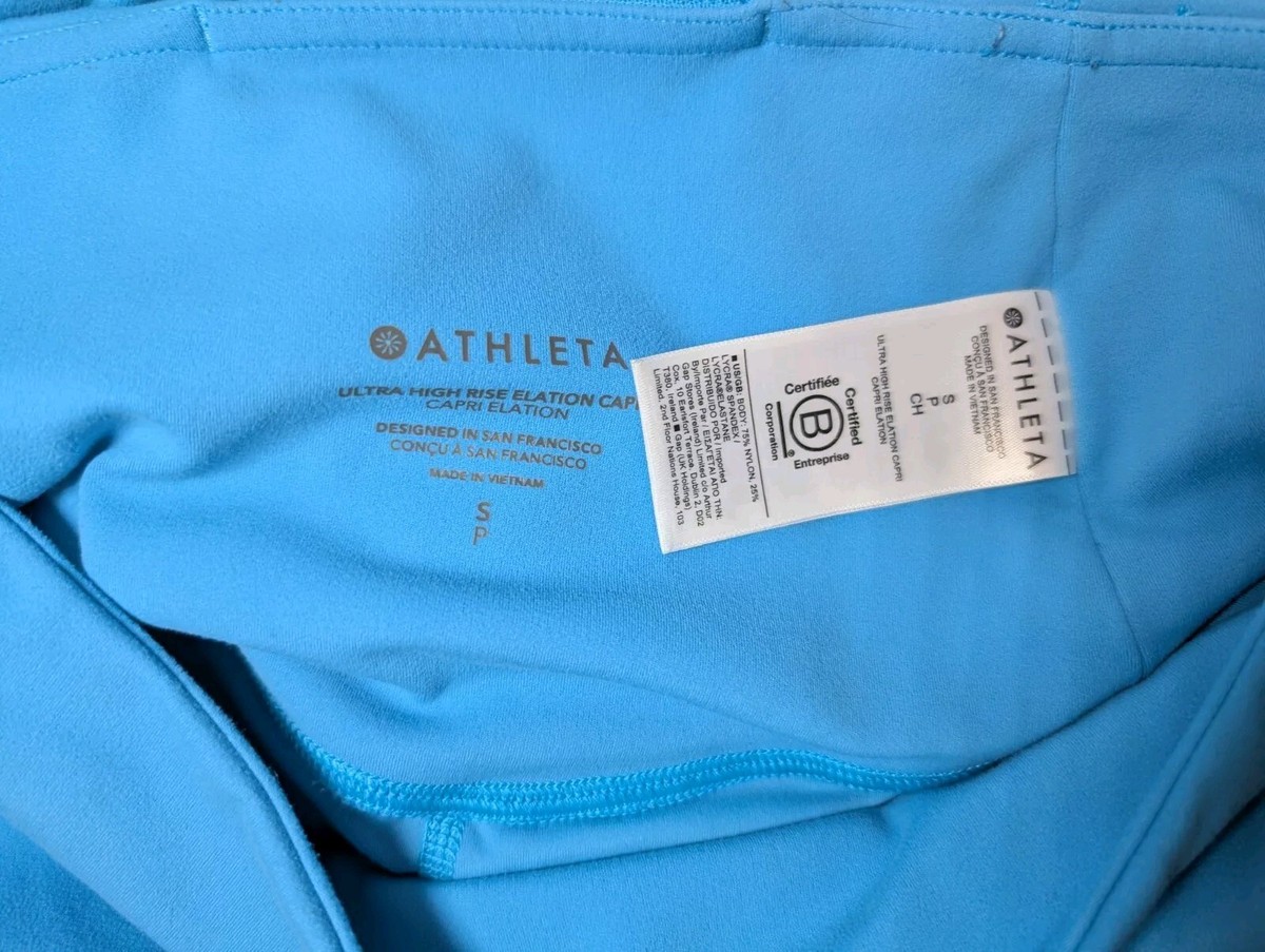 Leggings Capri Athleta Elation Powervita Blu Navy Taglia S – Nuovi Senza Etichette