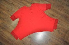 Lagenlook raffiniert megaweite A-Linie Tunika mit Spitze Jersey ROT XXXL,XXXXL