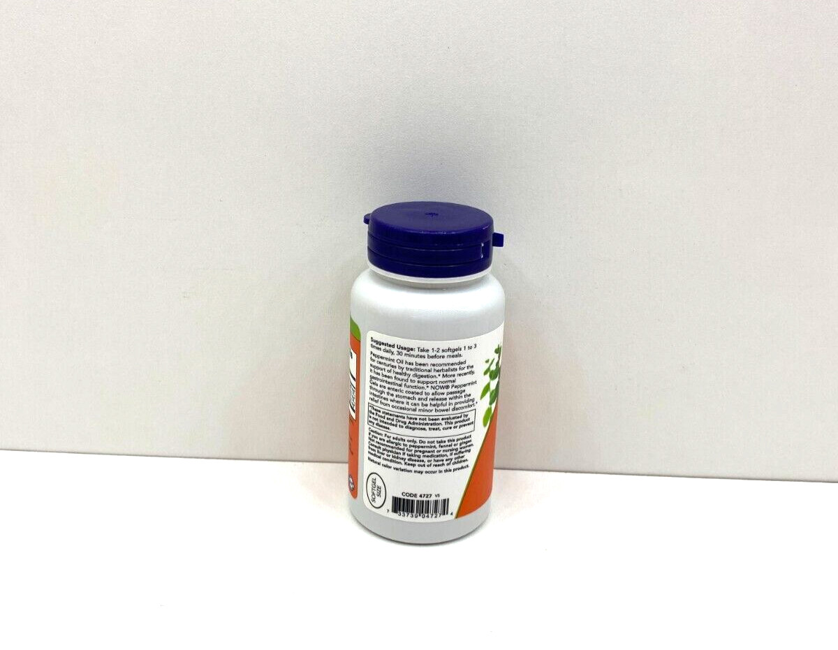 NEW NOW Foods Peppermint Gels Digestive Support Supplement Softgels SEALED 2026