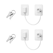 Window Door Lock,Upgrade 2025 Adhesive Cable Restrictor with Keys Baby Safety...
