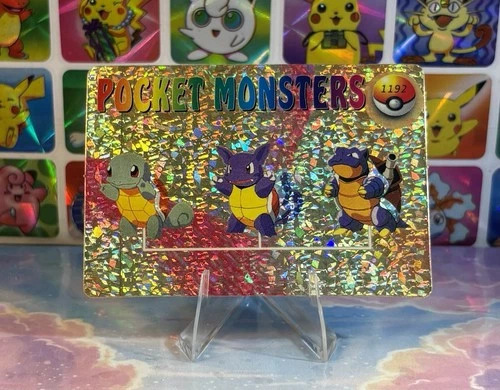 Pokemon Holo Blastoise Evolution Vintage Pocket Monsters Prism Sticker 98