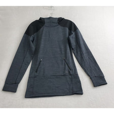 The North Face Women  s Hooded Pullover Jacket XS Dark Gray Black Lightweight