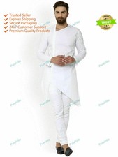 Traditional Wear Men Indian Ethnic Dress Mens Punjabi Kurta Pajama Plain Shirt