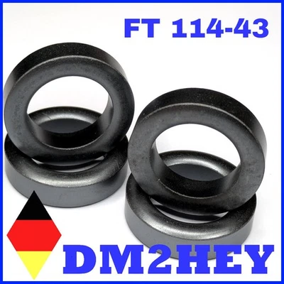 Echte Amidon FT 114-43 Ringkern für Balun UnUn Mantelwellensperre Ferrit EFI RFI