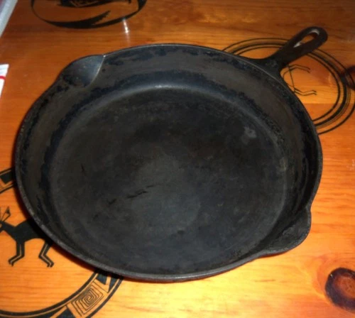Vintage 10 Griswold 716 A Cast Iron Skillet Frying Pan Small Logo