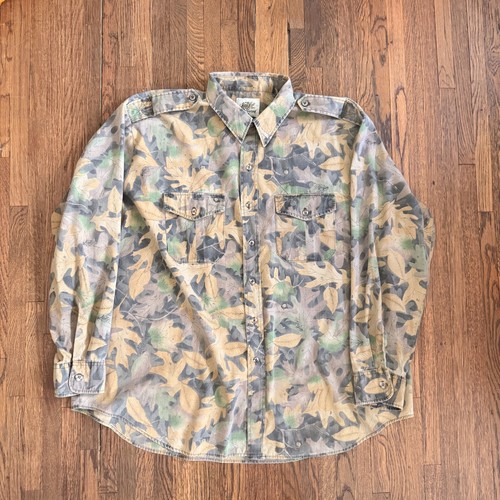 Vintage Kelly Cooper Camo Shirt Mens XXL Camouflage Hunting Made in USA