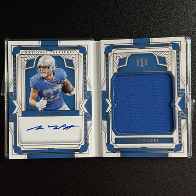 2023 National Treasures Sam LaPorta RC Auto Patch Lions /99 RFE-SLA On Card Auto
