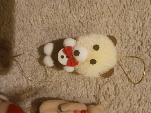 Mini Stuffed Bear Vintage Christmas Ornaments - Picture 3 of 5