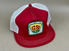 Vtg GS Seed Hat Red Mesh SnapBack Cap K-Products Farm Ag Corn USA NOS