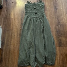 American Eagle Women's Green Smocked Maxi Dress - Size XS