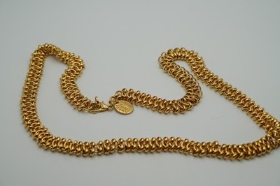 Vintage Erwin Pearl Gold Plate Chain Necklace 28'' x 12mm JB42