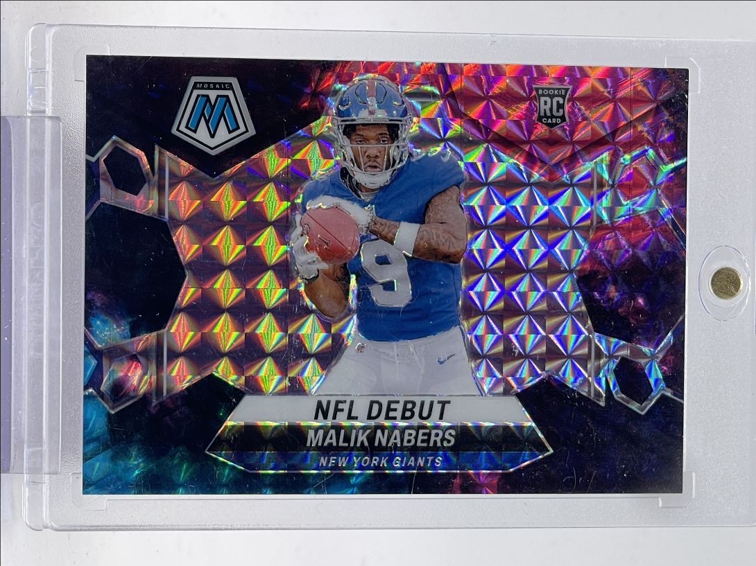 MALIK NABERS 2024 MOSAIC NFL DEBUT ROOKIE NEBULA PRIZM GIANTS RC 1/1 Q5159