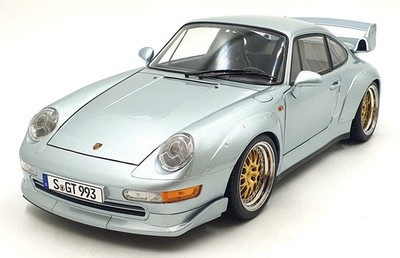 KK Scale 1/12 Scale KKDC120281B 1996 Porsche 911 (993) GT2 BBS Rims Polar Silver