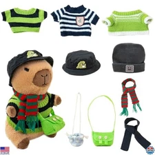 10.2" Capybara Plush Toy with 10 Outfits & Accessories - Perfect Gift for Kids