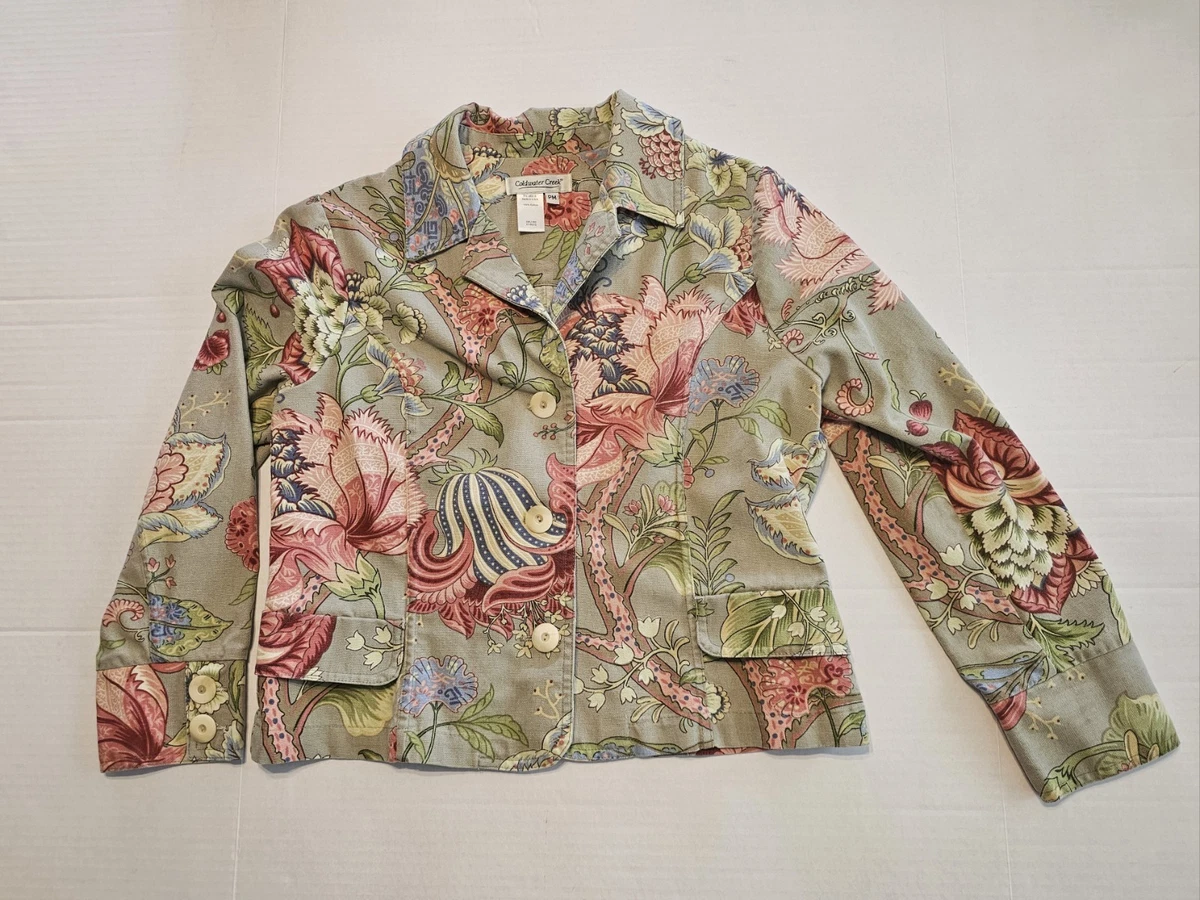 Blazer Femme Floral Court Coldwater Creek - Taille 16 - Multicolore - Très Bon état