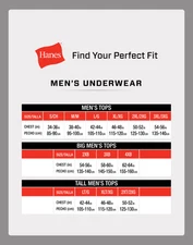 Hanes Ultimate Tall Men’s White Cotton Undershirt, 4-Pack, (Big & Sizes)