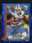 2025 Topps Chrome Keon Coleman Blue Lava Refractor (RAW)