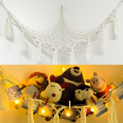 Stuffed Animal Storage.stuffed animal net With LED Light-Large Suitable for B...
